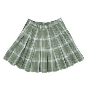 Aerie Pleated Plad Skirt